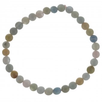 Bratara elastica din pietre semipretioase de 6 mm - acvamarin
