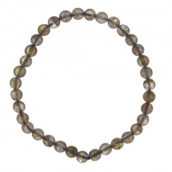 Bratara elastica din pietre semipretioase de 6 mm - labradorit