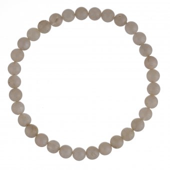 Bratara elastica din pietre semipretioase de 6 mm - piatra lunii alba