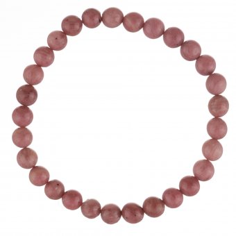 Bratara elastica din pietre semipretioase de 6 mm - rodonit
