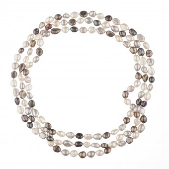 Colier lung din perle de cultura
