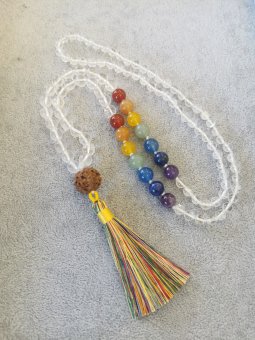 Mala din Cristal de Stanca si 7 Chakre din Pietre Semipretioase