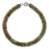 Bratara crosetata din pietre semipretioase - granat verde