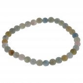 Bratara elastica din pietre semipretioase de 6 mm - acvamarin