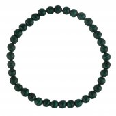 Bratara elastica din pietre semipretioase de 6 mm - malachit natural