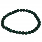 Bratara elastica din pietre semipretioase de 6 mm - malachit natural