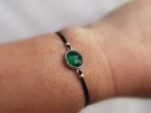Bratara Onix Verde cu snur conector