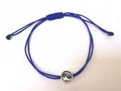 Bratara snur cu charm argint ying&yang